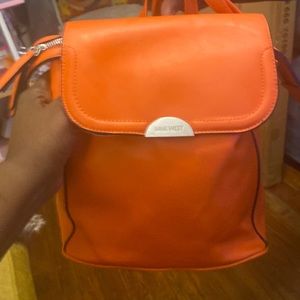 Nine West Orange Backpack Purse